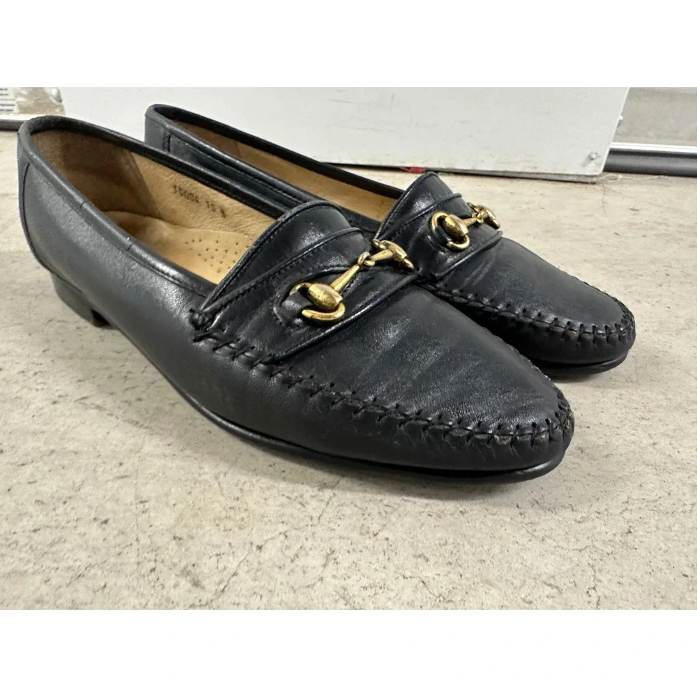 Belvedere Florence Bit‎ Loafers Men's Sz 10 M Black Leather Italian Handmade
